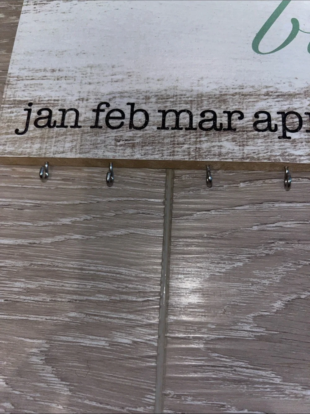 Family Birthdays Wall Sign - White & Green